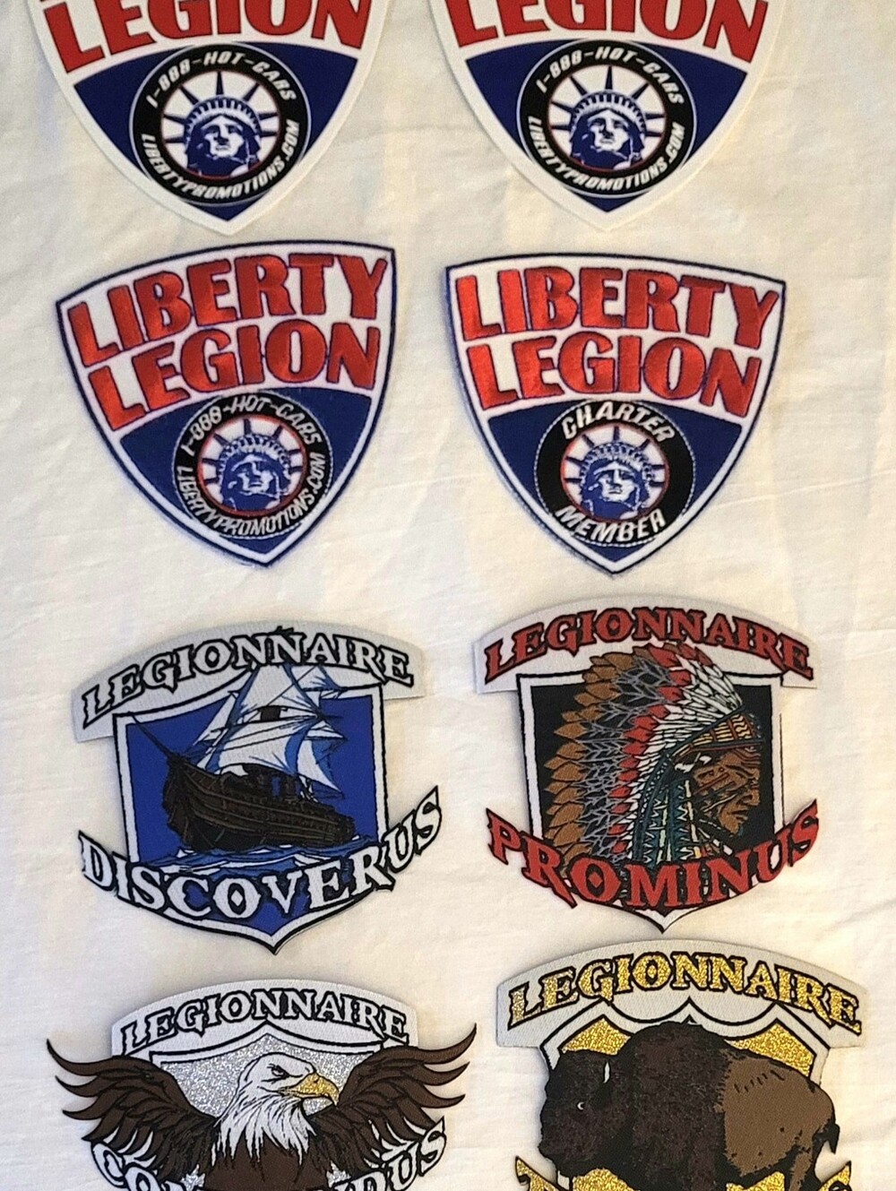 6 Patch & 2 Sticker Liberty Promotions Legion VW Drag Bus Hot Wheels Rebel Rides